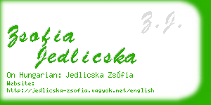 zsofia jedlicska business card